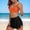 Orange, variante sur Tankini Élégant pour Femmes avec Haut et Bas de Maillot à Taille Haute, Tenue de Piscine Stylée pour l'Été, Tenue de Plage, Confort et Ajustement, Short de Bain pour Femmes, Ensemble Deux Pièces, Short de Maillot de Bain pour Femmes et Haut, Short, Bikini Femme