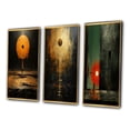 thumbnail image 3 of Designart "Urban Solitude under the Full Moon" Modern Geometric Framed Wall Art Set Of 3 - Black Abstract Geometric Frame Gallery Wall Set For Home Decor, 3 of 6