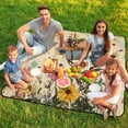 thumbnail image 7 of Bohemian Color Picnic Blanket Waterproof Outdoor Beach Blanket Hand-held Pad Suitable for Travel, Camping, Beach, Family Gatherings, 7 of 7