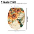 thumbnail image 6 of SEANATIVE Sunflower Hummingbird Toilet Seat Cover Washable Toilet Lid Cover Bathroom Toilet Cover for Bathroom Pritection Aesthetic Toilet Lid Dust Cover, 6 of 6
