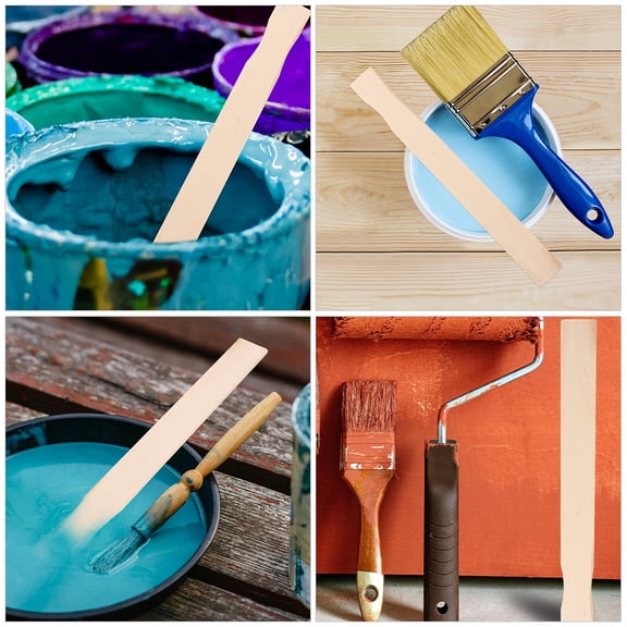 SOPOTUTU 20 Sets Wooden Epoxy Stir Sticks Beige for Resin Art, Paint Mixing, Crafts, Projects and More