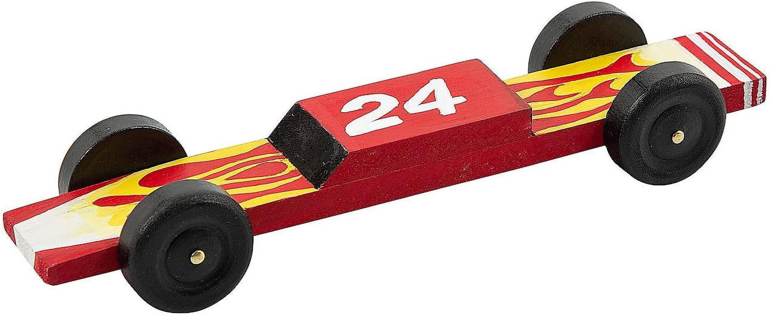 Fun Express DIY Pinewood Derby Race Car Kit – Unfinished Wood Cars for Custom Painting & Racing – Fun Craft Activity for Kids & Adults – Perfect for Scouts School Projects & Competitions – 24 Pieces