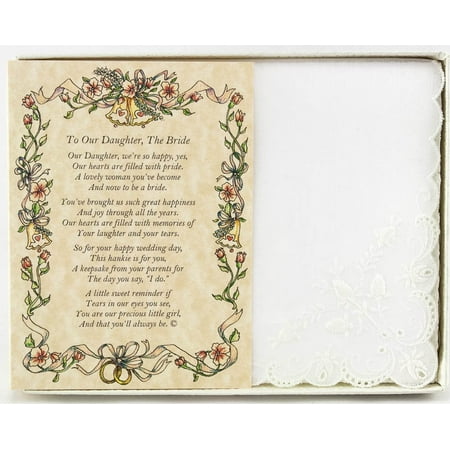 - Poetry Hankie From the Parents of the Bride to their Daughter Wedding Handkerchief, High quality wedding supplies, low prices By Wedding Collectibles