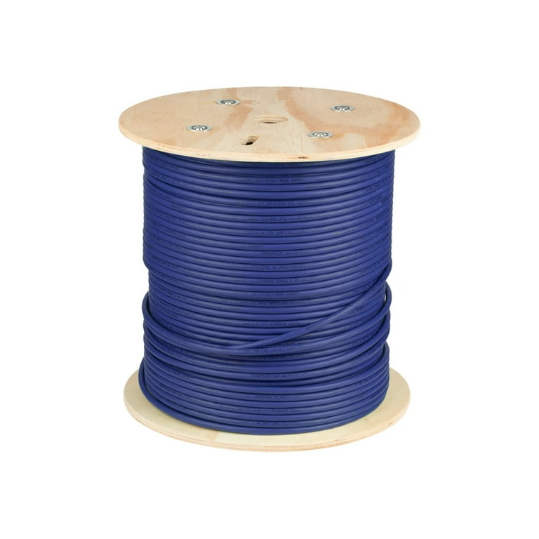 Monoprice Cat6A Ethernet Bulk Cable - 500 Feet - Purple, Solid, 550Mhz, F/ UTP, CMR, Riser Rated, Pure Bare Copper Wire, 10G, 23AWG, No Logo (UL) (TAA)  