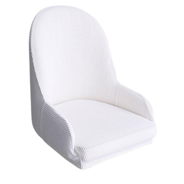 Funda elástica para silla de orejas, funda para silla de ordenador, portátil, reutilizable, ligera Beige Blanco