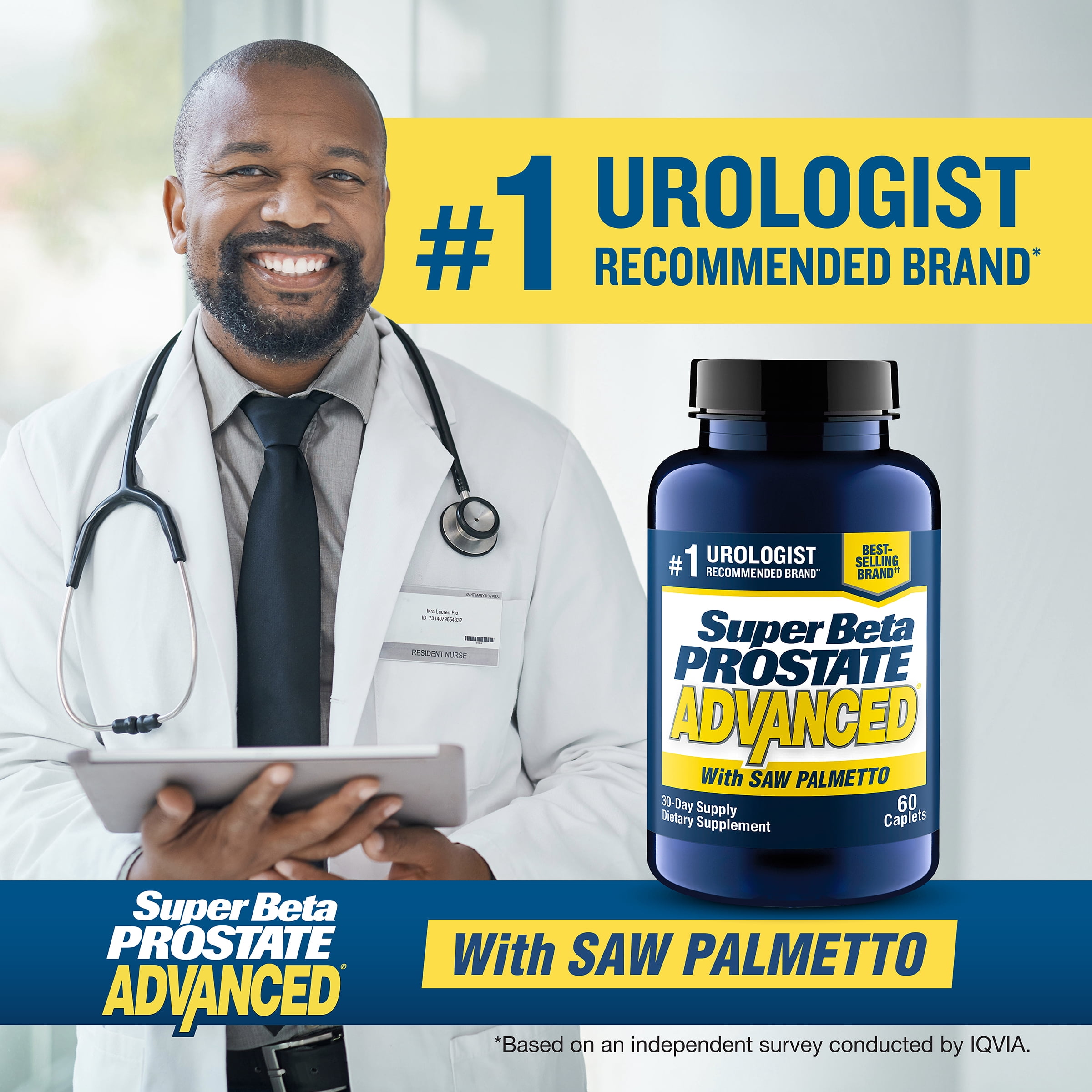 Super Beta Prostate Advanced + Saw Palmetto & Beta Sitosterol, Men's Health, 60 Caplets