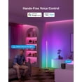 thumbnail image 3 of Lampe sur Pied Dorée avec Télécommande, Lampe d'Angle LED RVB en Aluminium avec Alexa, Lampe sur Pied 1600 Lumens avec Synchronisation Musicale Bricolage et 16 Millions de Couleurs, Gradation Intelligente, 3 of 7