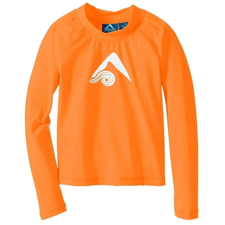 Kanu Surf Boys Platinum Long Sleeve Rashguard, Orange, 2T