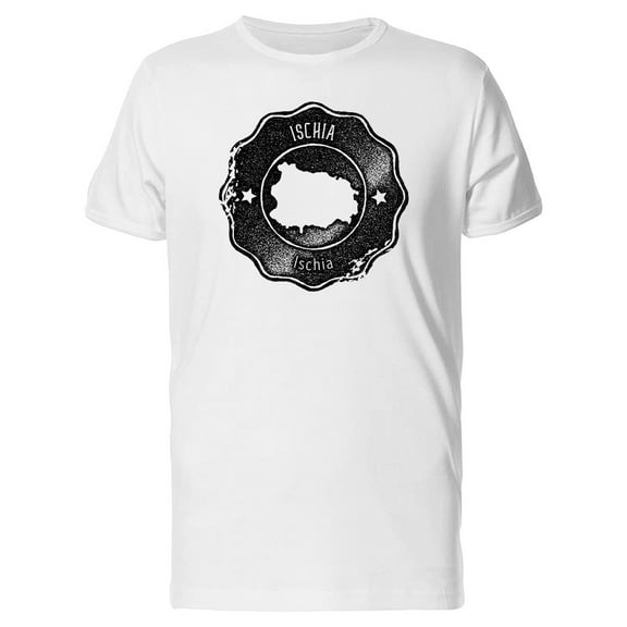 Ischia Cool Grunge Map Tee Men's -Image by Shutterstock