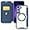 Blue, variant on Case for Galaxy A34 5G,Clear Back Design Heavy Duty Drop Protection Anti Theft Flip Leather Wallet Card Holder Shockproof with Wireless Charge Phone Case for Samsung Galaxy A34 5G (Khaki)