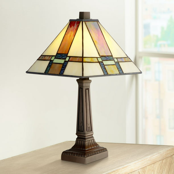 Art Deco Stained Glass Shade, Stained Glass Accent Lamps