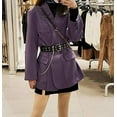 thumbnail image 6 of Leather Belts for Women, Double Grommet Belt Punk Studded Belt Rock Jeans Y2K Belt for Women Men, Womens Belts for Jean, Paired with Blouse, Dress, Black, 6 of 7