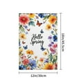 thumbnail image 4 of AMHNF Linen Garden Flag with Floral and Butterfly Design for Spring Summer Home Outdoor Garden Yard Door Decor 12x18 inch, 4 of 5