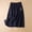 Navy(New), variant on PNTUTB Women's Half Skirt Solid-Color Embroidered Lightweight Breathable Loose Elastic Waistband High-Waisted Casual Midi Skirt with Pockets