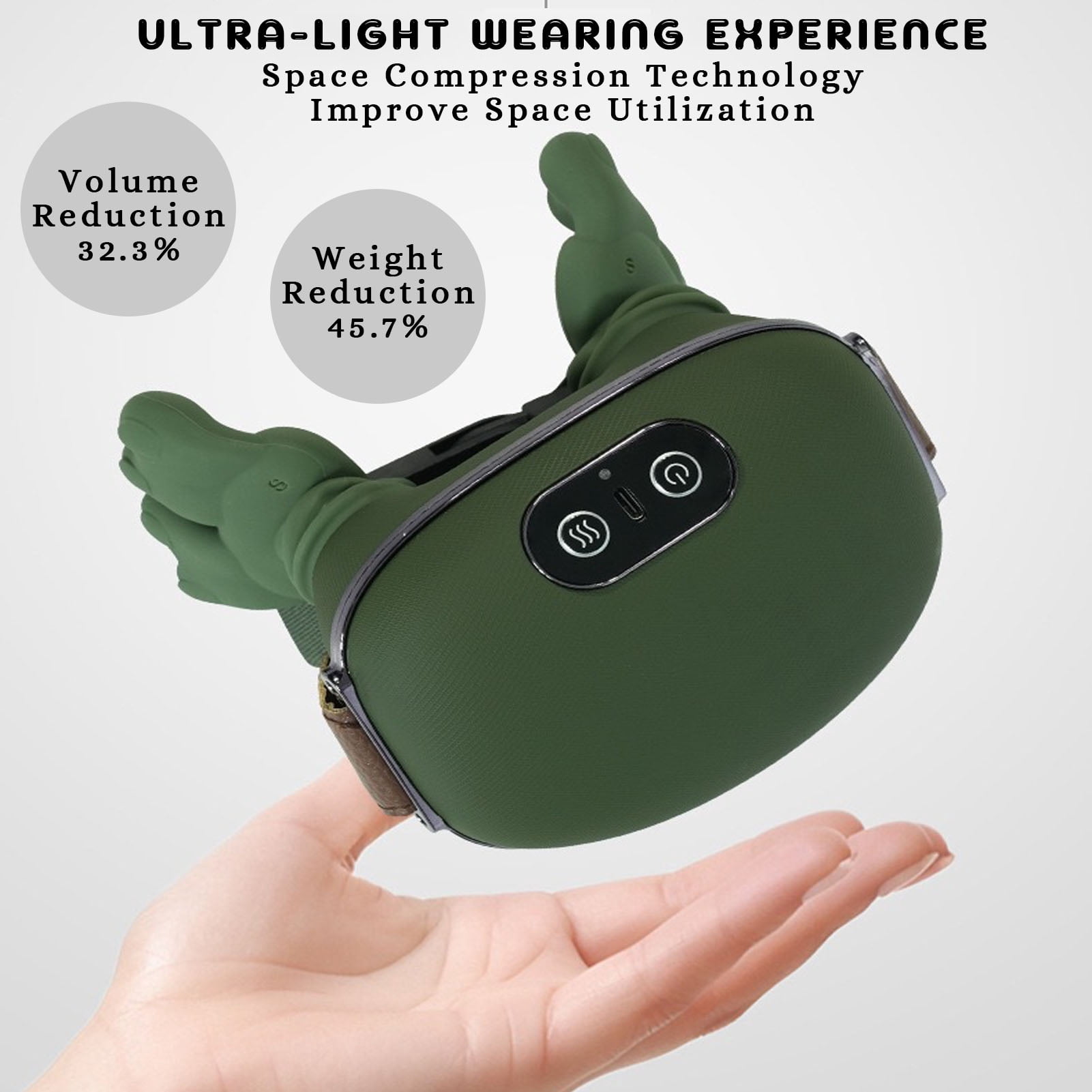 Deepease Red light Massager, Deepease Neck Massager, 3-in-1 Design, 4d Kneading Design with Adjustable Temperature Control, Wireless Design with One-Touch Control, Ideal for Indoor Use