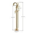 thumbnail image 7 of Black Bathroom Bathtub Faucet Floor-standing Hot and Cold Mixer Taps Special Swan-shaped Water Outlet Bathtub Floor Faucet, 7 of 7
