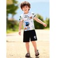 thumbnail image 3 of Emy Dola Toddler Boy Summer Clothes 2-Pieces Outfits Kids Casual Cute Graphic Cotton Short Sleeve Shirt Shorts Set 2-7 Years, 3 of 8