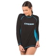 thumbnail image 2 of Playera Negro-Aqua Mujer CRESSI  Rash Guard Manga Larga XL, 2 of 3