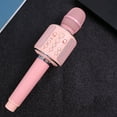 thumbnail image 2 of relayinert Micro Sans Fil Téléphone Intelligent Bluetooth-compatible Rechargeable KTV Karaokés Microphone Cuir Remplacement Chant à Main Rose, 2 of 7