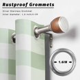 thumbnail image 6 of Outdoor Curtains for Patio Waterproof, Sage Green Plaid Windproof Pravicy Outside Porch Blackout Curtain, Spring Farmhouse Buffalo Checkered Sun Blocking Grommets Curtains for Cabana Gazebo 54"x95", 6 of 9