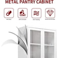 thumbnail image 5 of IKIMI 72" Metal Storage Cabinet with 4 Adjustable Shelves and Locking Doors, Tall Steel Cabinet for Garage, Home Office and Pantry, White, 5 of 9