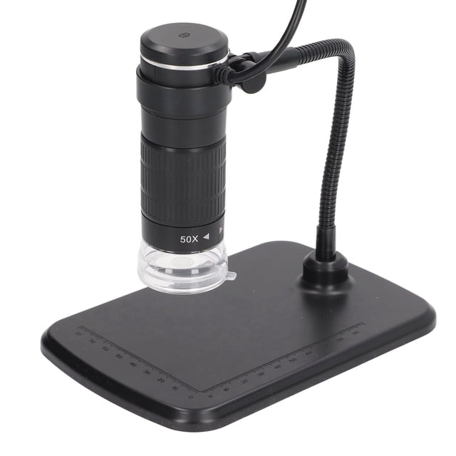 Microscope Numérique USB, 8 LEDs Dimmables 3 en 1 50X-1000X Endoscope de Grossissement Portable pour Extérieur