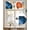 Blue Purple, variant on Sage Green Floral Kitchen Valances for Windows Vintage Abstract Botanical Pattern Valance Curtains for Kitchen /Living Room/Bedroom/ Bathroom Decor, 54"x18 " ,Rod Pocket 1 Panel,