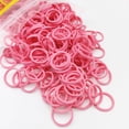 thumbnail image 1 of Mucho bandas de goma para el pelo, bandas elásticas multiusos para peinados, coletas, trenzas, suaves y elásticas, tamaño pequeño 5/8 pulgadas (colores surtidos, 600 unidades) (rosa), 1 of 5
