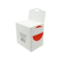 Infi-Touch Labels 3 inch Round Permanent Color-Code Dot Stickers, 500 per Dispenser Box (Bright Red-Orange)