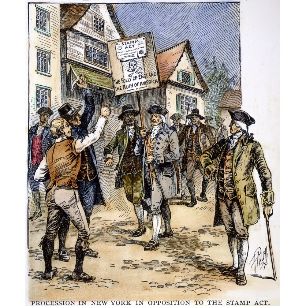 New York: Stamp Act , 1765. /Na Procession In New York, 1765, In