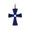 Blue, variant on Glass Bead Cross Ornament - Fair Trade Christmas Decor Handmade in Uganda, East Africa