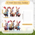 thumbnail image 5 of JHEHF Easter Bunnies Yard Decorations Outdoor Pack Of 6 Cute Rabbit Garden Signs with Stakes Holiday Welcome Signs for Patio Yard Garden Party Decor, 5 of 9