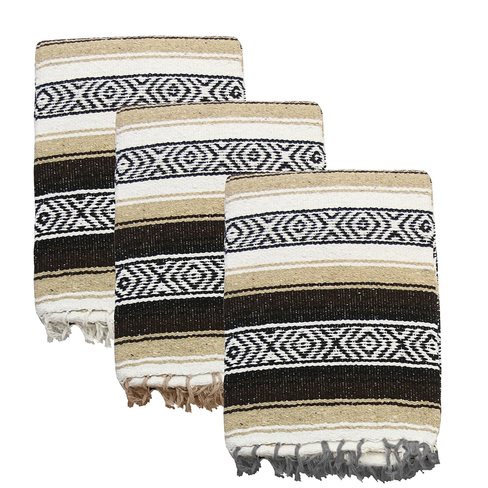 Deluxe Mexican Blankets in Striped Patterns (Brown) Walmart Canada