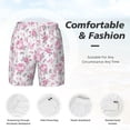 thumbnail image 5 of Lsque Mens Swim Trunks Rose Flowers Pattern - Bathing Suit Compression Liner - Beach Swim Shorts Swimwear - (S-3XL) - Stretch Quick Dry -X-Large, 5 of 9
