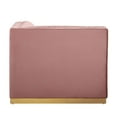 thumbnail image 4 of Modular Sofa Corner Chair, Pink, Velvet, Living Kitchen Cafe Bistro Hospitality Restaurant, Modern Contemporary Boutique HB34337, 4 of 8