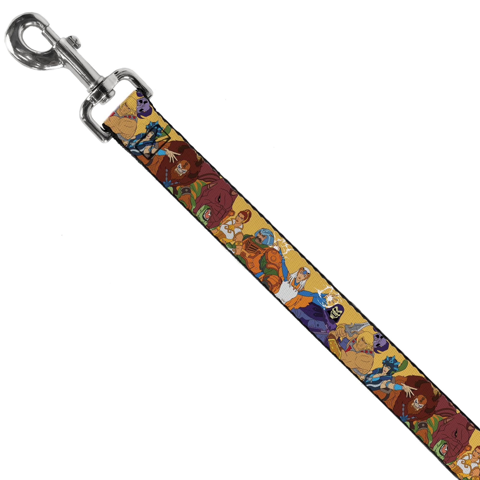 Mattel Pet Leash, Dog Leash, Motu Revelation Eight Character Group Pose Yellow, 6 Feet Long 1.0 Inch Wide