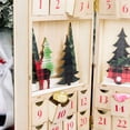 thumbnail image 4 of Weddingstar Reusable Plain Fillable Wooden Advent Drawer Christmas Calendar - Plaid Stag, 4 of 6
