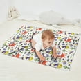 thumbnail image 2 of White Cartoon Dinosaurs Eggs Pattern Blanket,Comfortable Soft Flannel Throw Blanket,All Season,Warm Lightweight Blankets for Sofa Bed Couch Living Room Chair,30"x40", 2 of 4