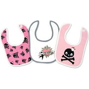 George Baby - Cotton Jersey Bibs 3-Pack, Girl Rocker