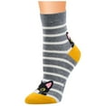 thumbnail image 2 of Bibifish Womens Socks Sports Mid Socks With Animal Pattern Breathable Crew Socks Trendy Strip Pattern Ladies Workout Mid Calf Socks, 2 of 2