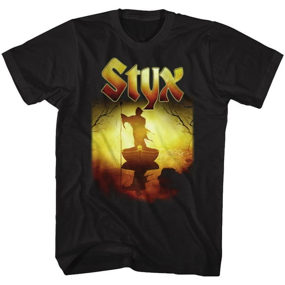 Styx Creepy Ferry Black Adult T-Shirt 4Xlt