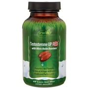 Irwin Naturals Testosterone Up Red 60 Soft Gels with Nitric Oxide Boosters Powerful 2-in-1 Formula for Men