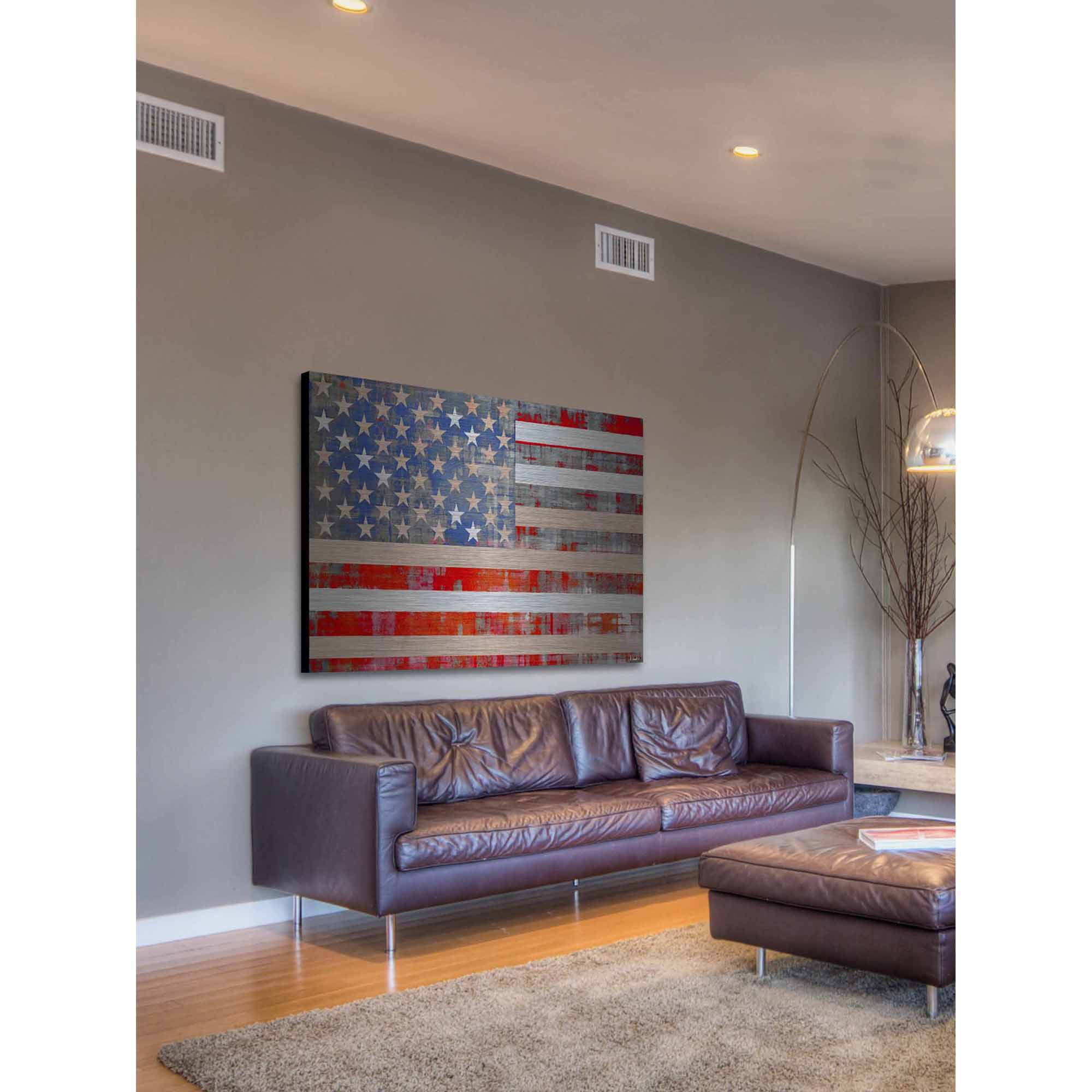 Parvez Taj  'American Dream' Painting Print on Brushed Aluminum 18 x 12