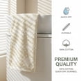 thumbnail image 3 of Unique Bargains Diamond Pattern Cotton Hand Towel Brown 29" x 13", 3 of 7