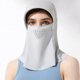 thumbnail image 5 of Máscara de protección solar de verano para mujer, gorro transpirable de seda de hielo con capucha para exteriores, orificio para abrir y cerrar el cabello, 5 of 5