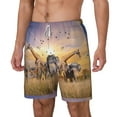 thumbnail image 2 of Gaeub Wildlife Protection Mens Swim Trunks Stretch Beach Shorts Quick Dry for Men Swim Shorts Swimwear with Pockets- Small, 2 of 9