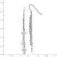thumbnail image 5 of Stainless Steel Polished Multi Strand Cross Dangle Shepherds Hook Earrings Made In China sre908, 5 of 5