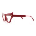 thumbnail image 6 of Womens Rich Golden Age Opulent Gothic Cat Eye Clear Lens Plastic Eyeglasses Red, 6 of 8