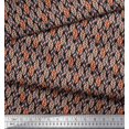 thumbnail image 3 of Soimoi Polyester Crepe Fabric Leaves Small Decor Fabric Printed Yard 42 Inch Wide, 3 of 3