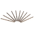 thumbnail image 1 of Juego de 10 brocas helicoidales de acero de alta velocidad de 40 mm con vástago recto totalmente rectificado para taladrar metal, madera, acero y plástico., 1 of 14